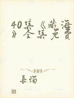 40集《藏海传》全集免费播放