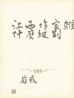 江西作家杂志是什么级别
