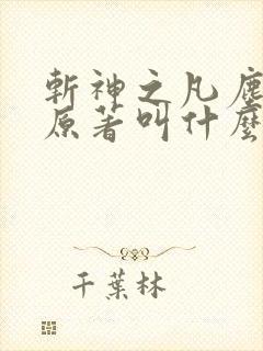 斩神之凡尘神域原著叫什么