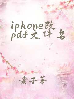 iphone改pdf文件名