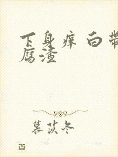 下身痒 白带豆腐渣