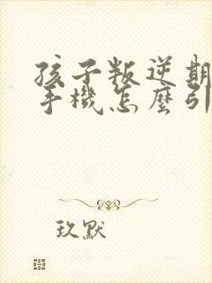 孩子叛逆期沉迷手机怎么引导