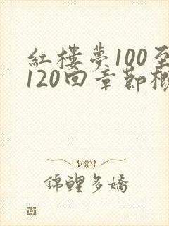 红楼梦100至120回章节概括