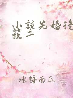 小说先婚后爱梦筱二