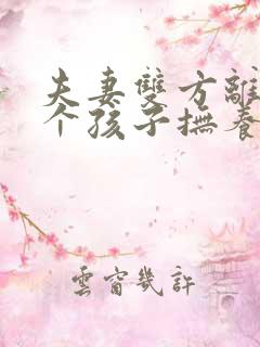 夫妻双方离婚两个孩子抚养权怎么判定