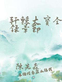 轩辕大宝全文目录章节