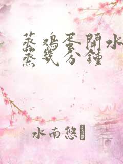 蒸鸡蛋开水下锅蒸几分钟