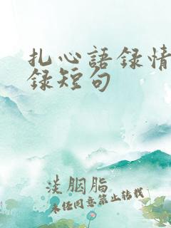 扎心语录情感语录短句