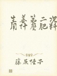 生姜第二次培土用什么肥料好