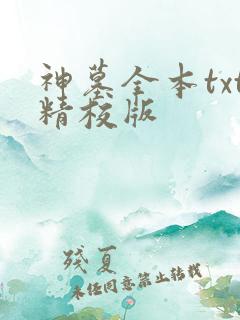 神墓全本txt精校版