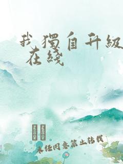 我独自升级动漫 在线