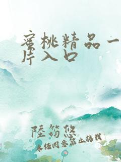 蜜桃精品一区毛片入口