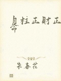 月柱正财正官女命