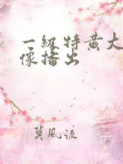 一级特黄大片录像播出