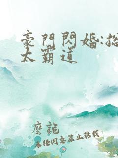 豪门闪婚:总裁太霸道