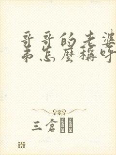 哥哥的老婆的弟弟怎么称呼