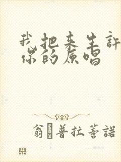 我把来生许给了你的原唱