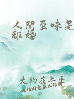 人间至味是清欢离婚