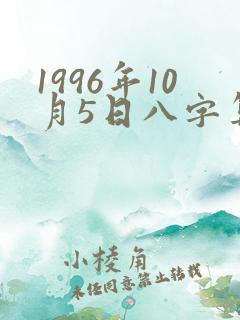 1996年10月5日八字算命