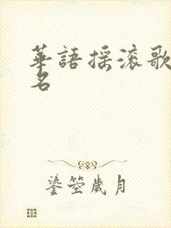 华语摇滚歌手排名