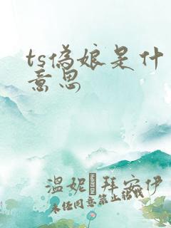 ts伪娘是什么意思