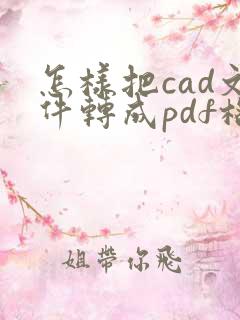 怎样把cad文件转成pdf格式