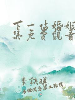 下一站婚姻第六集免费观看
