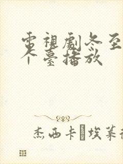 电视剧冬至在哪个台播放