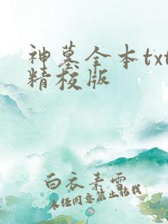 神墓全本txt精校版