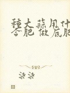 种大蒜用什么复合肥 做底肥最好