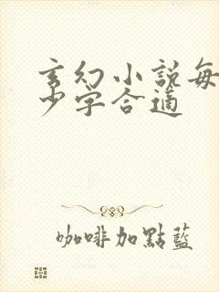 玄幻小说每章多少字合适