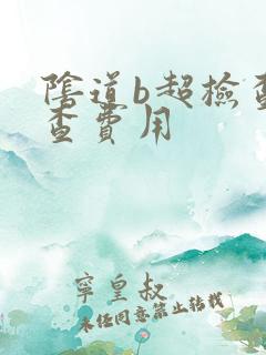 阴道b超检查检查费用