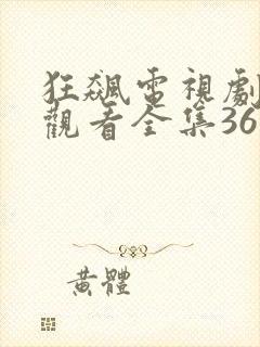 狂飙电视剧免费观看全集36集