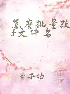 怎么批量改pdf文件名