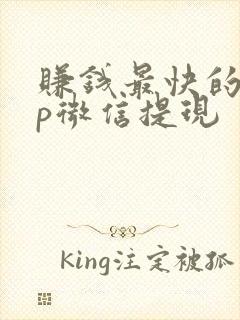 赚钱最快的app微信提现