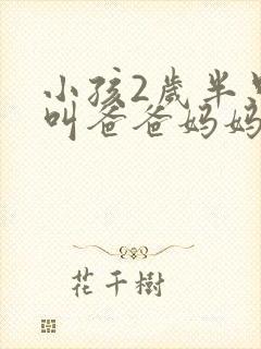 小孩2岁半只会叫爸爸妈妈