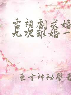电视剧求婚九十九次离婚一秒钟全集