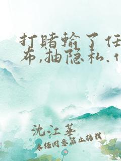 打赌输了任人摆布,抽隐私.作文