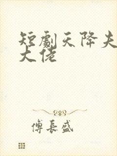 短剧天降夫人是大佬