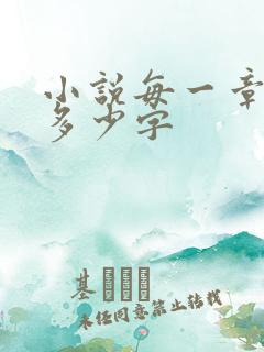 小说每一章大概多少字