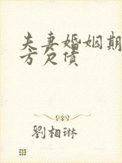 夫妻婚姻期间一方欠债