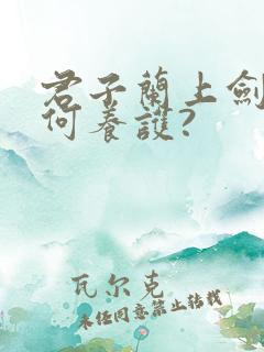 君子兰上剑了如何养护?