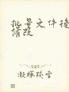 批量文件后缀名修改