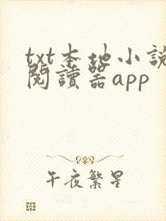 txt本地小说阅读器app
