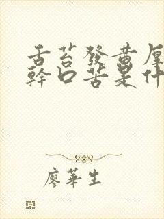 舌苔发黄厚腻口干口苦是什么原因怎么调理