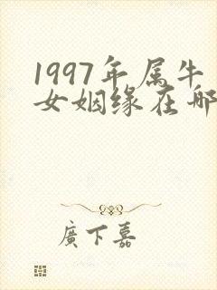 1997年属牛女姻缘在哪年最旺盛