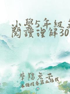小学5年级英语阅读理解30篇