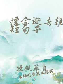 怀念逝去亲人的短句子