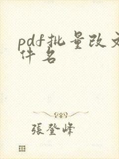 pdf批量改文件名