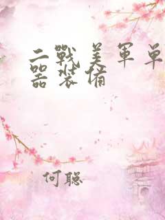 二战美军单兵武器装备